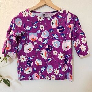 💜 Tea Collection Girls’ Floral Top – Size 10 💜